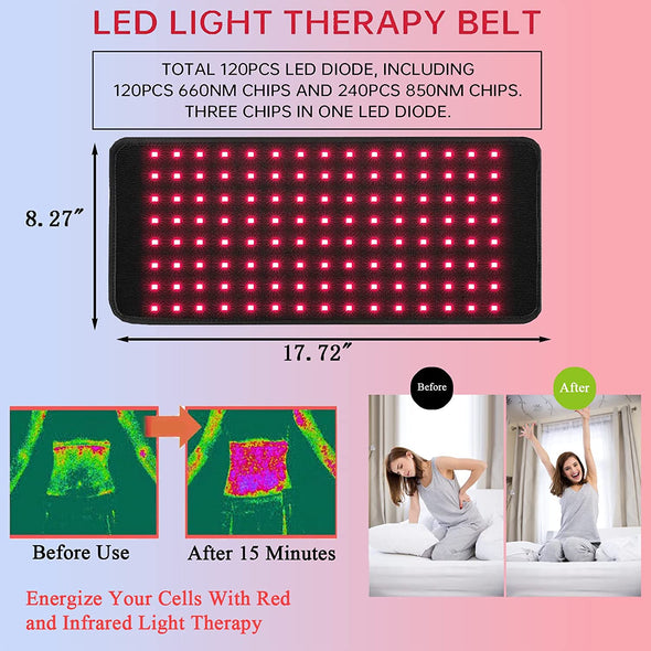 Medical-Grade Infrared Light Therapy Pad Belt for Pain Relief & Recovery