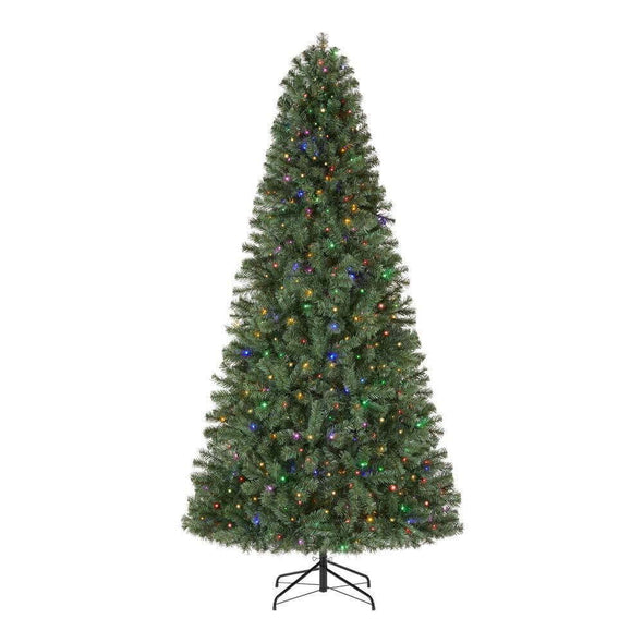 7.5 ft. Pre - Lit LED Brookside Pine Artificial Christmas Tree with Lights - Aroflit