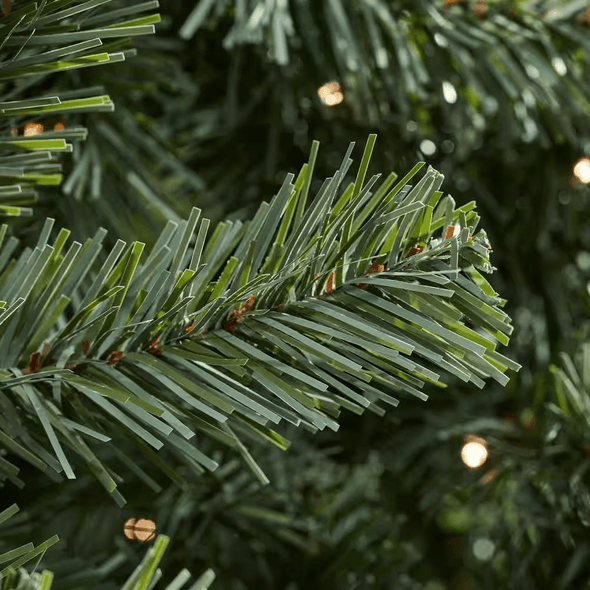 7.5 ft. Pre - Lit LED Brookside Pine Artificial Christmas Tree with Lights - Aroflit