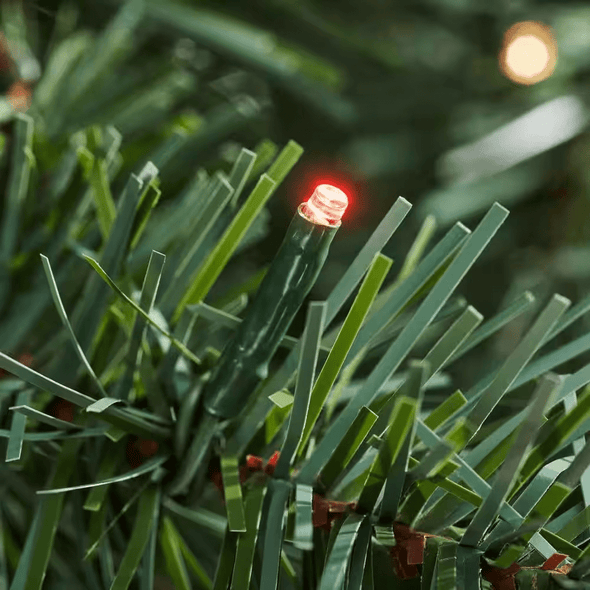 7.5 ft. Pre - Lit LED Brookside Pine Artificial Christmas Tree with Lights - Aroflit