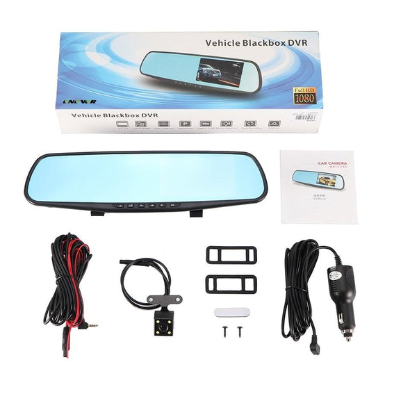 Rear View Mirror Dash Camera for Car, Backup Camera with Night Vision