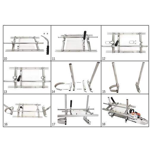 Mobile Portable Chainsaw Sawmill 18"-48", Efficient Wood Milling Tool
