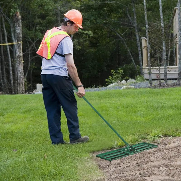 Lawn Leveling Rake Ultra Wide Yard Dirt Leveler, Ergonomic Tool