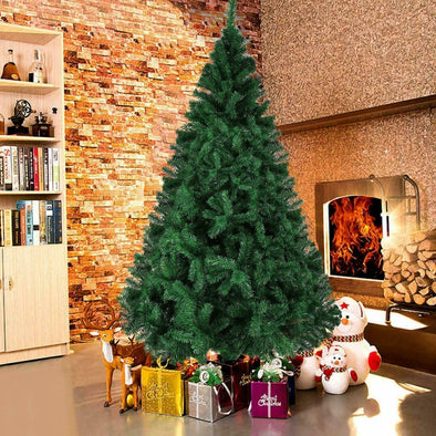 7ft Green PVC Artificial Christmas Tree with 1000 Tips, Realistic - Aroflit