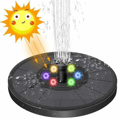 8 LED Solar Panel Powered Water Fountain