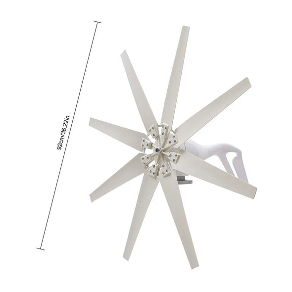 8 Blades Wind Turbine Generator – Eco - Friendly Power for Homes - Aroflit