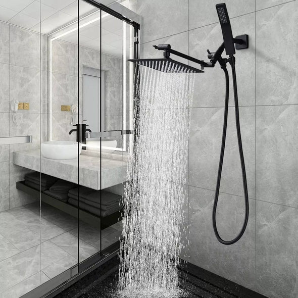 8 - Inch Rain Shower Head with Handheld Combo & Adjustable - Aroflit