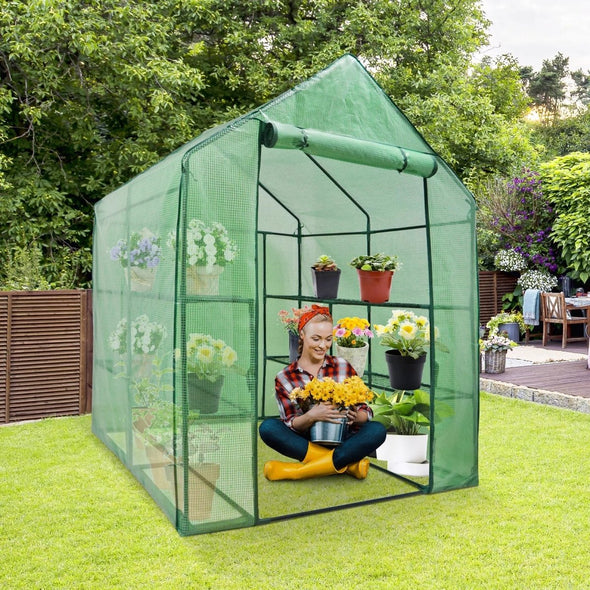 8 Shelves Walk - In Portable Greenhouse, Durable, Spacious, All - Weather - Aroflit
