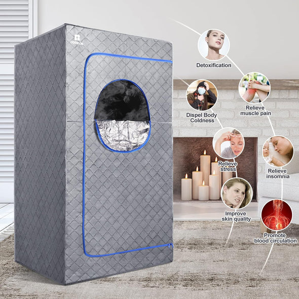 Personal Portable Home Steam Sauna Kit for Indoor/Outdoor Use