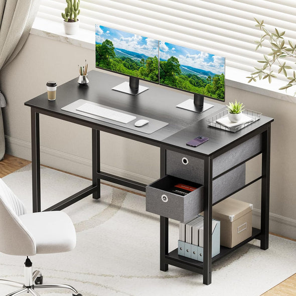 Spacious Computer Desk with Drawers and Storage, Home & Office