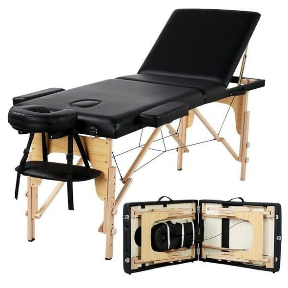 84" 3 - Fold Adjustable Portable Massage Table Bed for Home & Spa - Aroflit