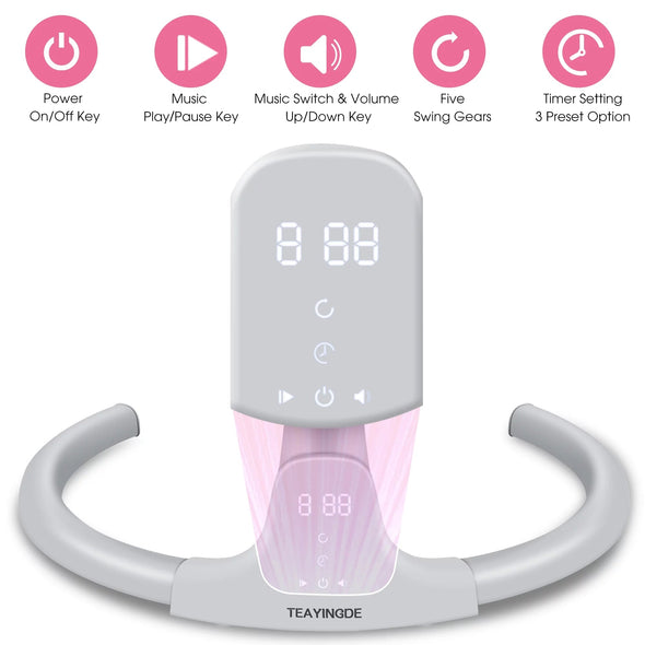 Portable Baby Swing Chair with Bluetooth, Safety Belt & Lullabies