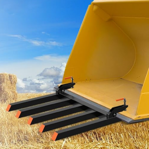 Heavy Duty Skid Steer Loader Fork Attachment - 2500 lbs Capacity