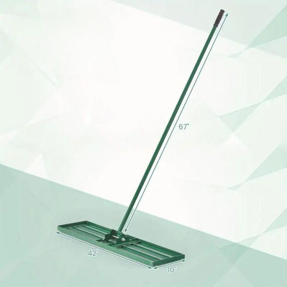 Lawn Leveling Rake Ultra Wide Yard Dirt Leveler, Ergonomic Tool