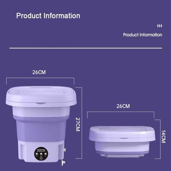 8L Foldable Portable Washing Machine - Aroflit