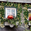 9 Ft Pre - Lit Indoor Outdoor Christmas Garland with LED Lights - Aroflit