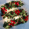 9 Ft Pre - Lit Indoor Outdoor Christmas Garland with LED Lights - Aroflit