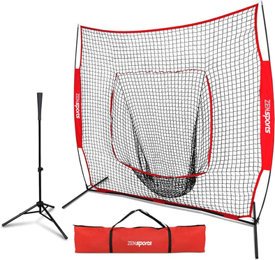 Baseball Softball Practice Net with Strike Zone, Durable, Portable
