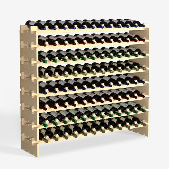 96 - Bottle Stackable Modular Wine Rack, Durable, Easy to Assemble - Aroflit