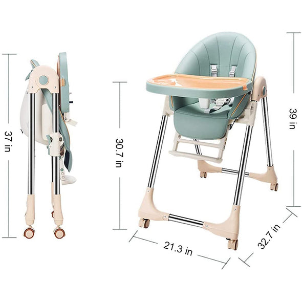 Adjustable and Foldable Baby High Chair