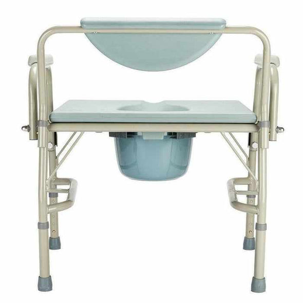 Adult Heavy Duty Steel Bedside 3 in 1 Commode Potty Chair-Aroflit
