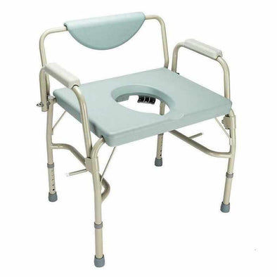 Adult Heavy Duty Steel Bedside 3 in 1 Commode Potty Chair-Aroflit