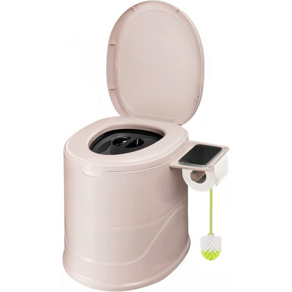Adults Camping Travel Portable Commode Composting Toilet (5L)-Aroflit