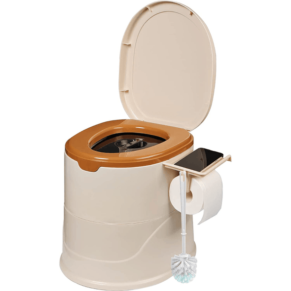 Adults Camping Travel Portable Commode Composting Toilet (5L)-Aroflit