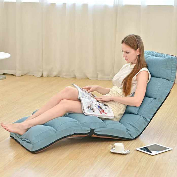 Adults Foldable Floor Lounge Chair With Back Support-Aroflit