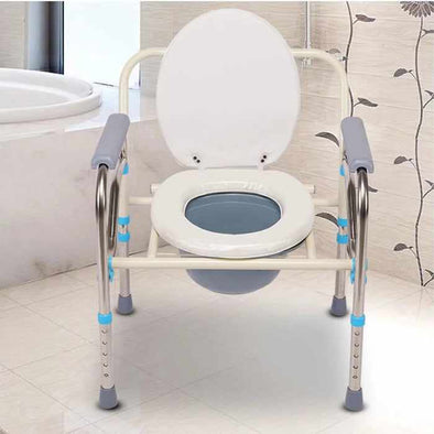 Adults Portable Bedside Toilet Commode Potty Chair-Aroflit