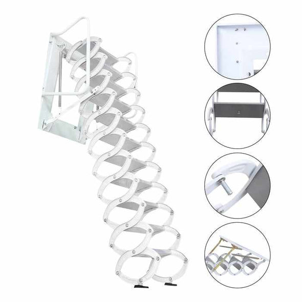 Aluminum Folding Pull Down Attic Ladder Stairs-Aroflit