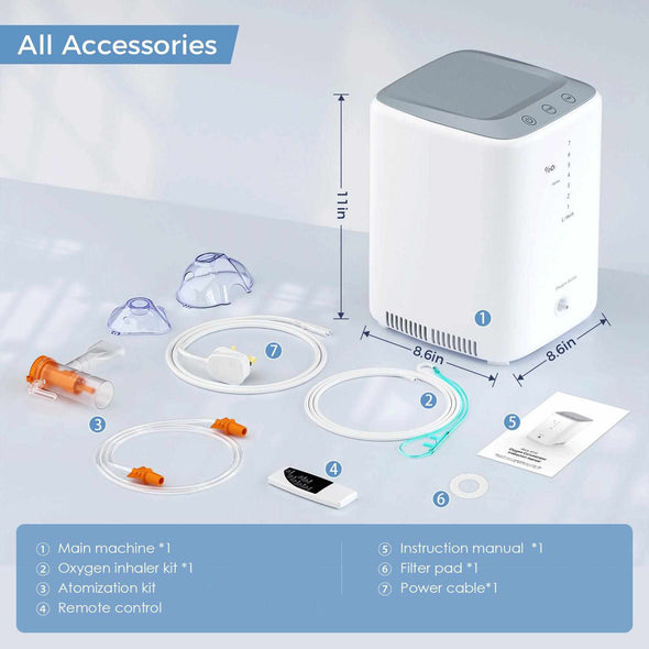 Aroflit 2023 Adjustable 1-7L/Min Portable Oxygen Air Concentrator Machine-Aroflit