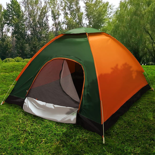 Automatic Instant Pop Up Tent 3-4 Man Double Door Camping Tent