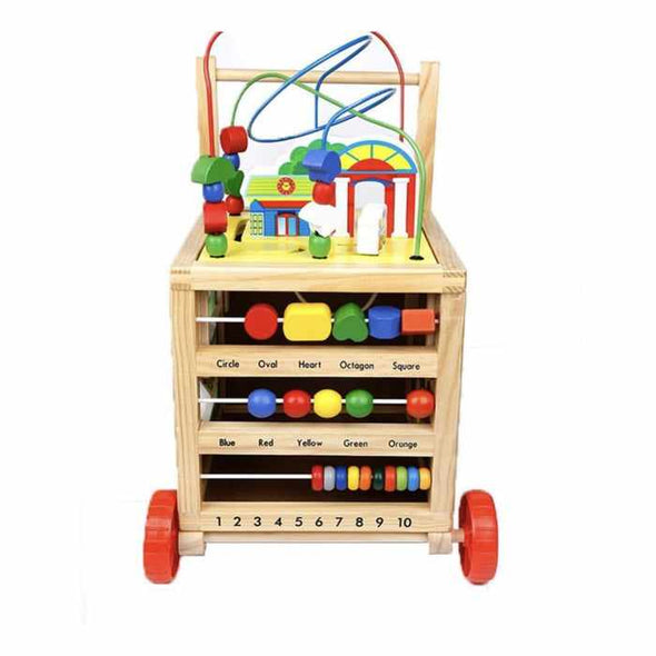 Baby Infant Wooden Toy Push Activity Walker-Aroflit