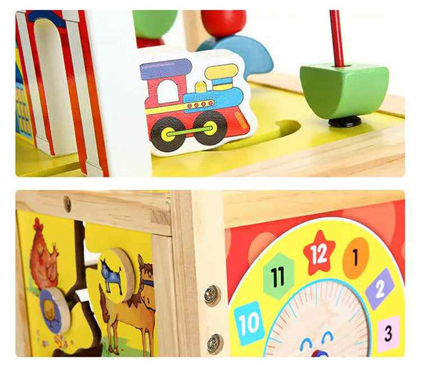 Baby Infant Wooden Toy Push Activity Walker-Aroflit