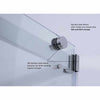 Bathroom Frameless Sliding Shower Glass Door-Aroflit