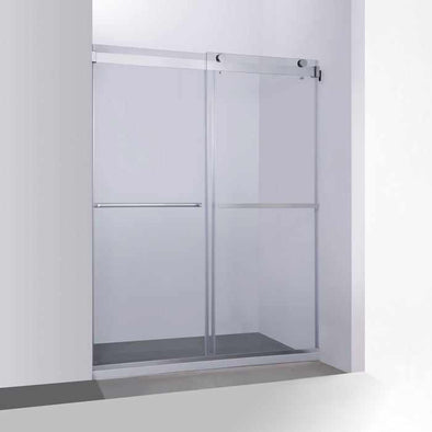 Bathroom Frameless Sliding Shower Glass Door-Aroflit