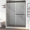 Bathroom Semi Frameless Sliding Shower Glass Door-Aroflit