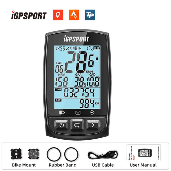 Bike Computer GPS With Wireless Speedometer- Waterproof Navigation / 2.2 inch – With Heart Rate Monitor