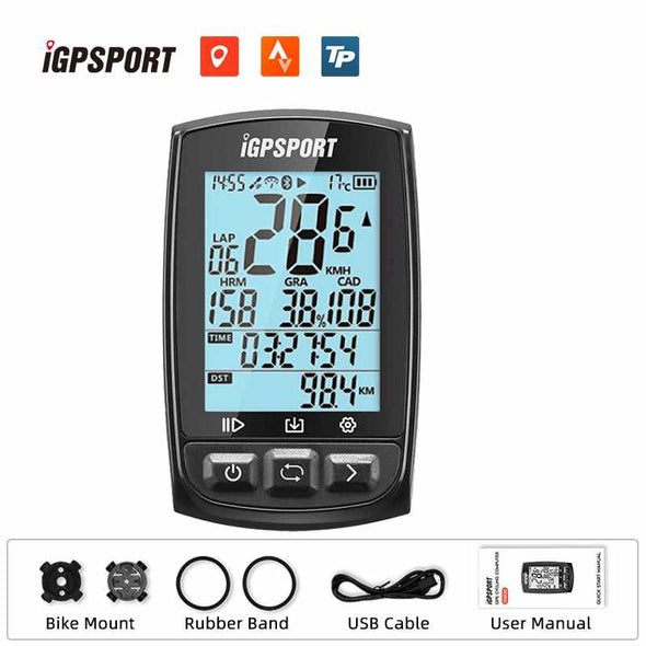 Bike Computer GPS With Wireless Speedometer- Waterproof Navigation / 2.2 inch – With Heart Rate Monitor