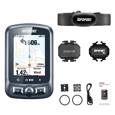 Bike Computer GPS With Wireless Speedometer- Waterproof Navigation / 2.2 inch – With Heart Rate Monitor