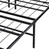 Black Heavy Duty Metal Queen Platform Slat Bed Frame-Aroflit