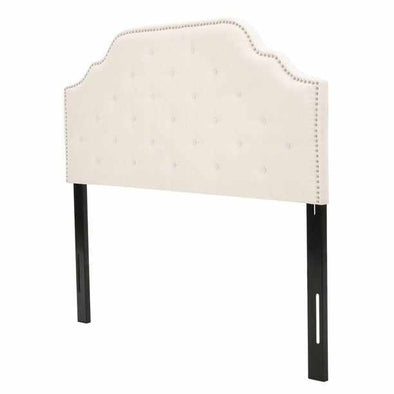 Black King Upholstered Padded Fabric Covered Headboard-Aroflit