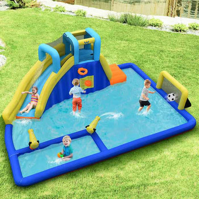 Blow-Up Waterslide Jumper Bounce House With Pool-Aroflit