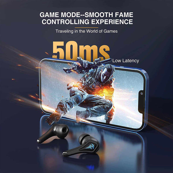Bluetooth Earbuds, 50ms Low Latency Gaming Wireless Earbuds