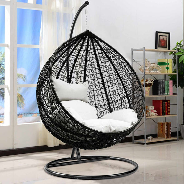 CalmChair™ Rattan Garden Hanging Egg Chair