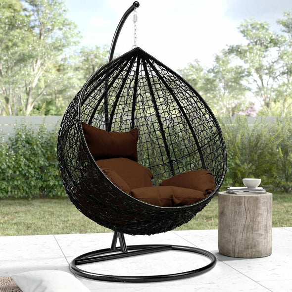 CalmChair™ Rattan Garden Hanging Egg Chair