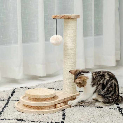 Cat Scratching Condo Tree Post Pole Toy-Aroflit