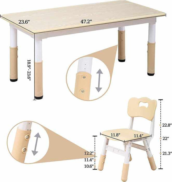 Children's Preschool Activity Table & Chairs Set-Aroflit