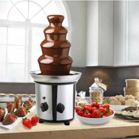 4-Tier Chocolate Fondue Fountain Machine for Parties and Events